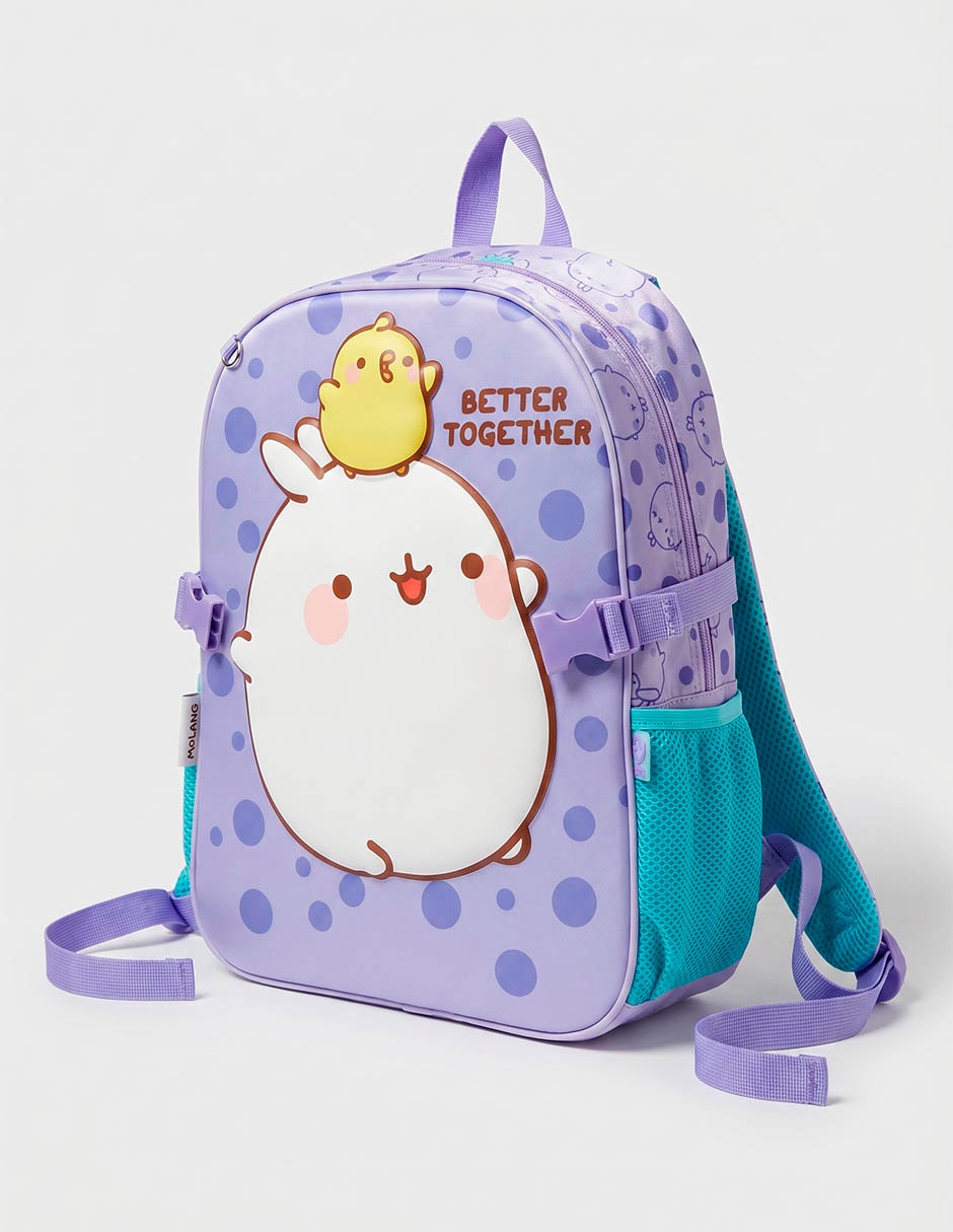 Set mochila escolar Molang Dots para niña 4