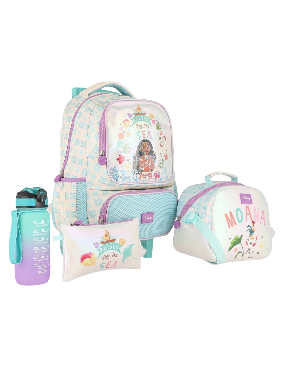 Set mochila escolar Moana Bader para niña