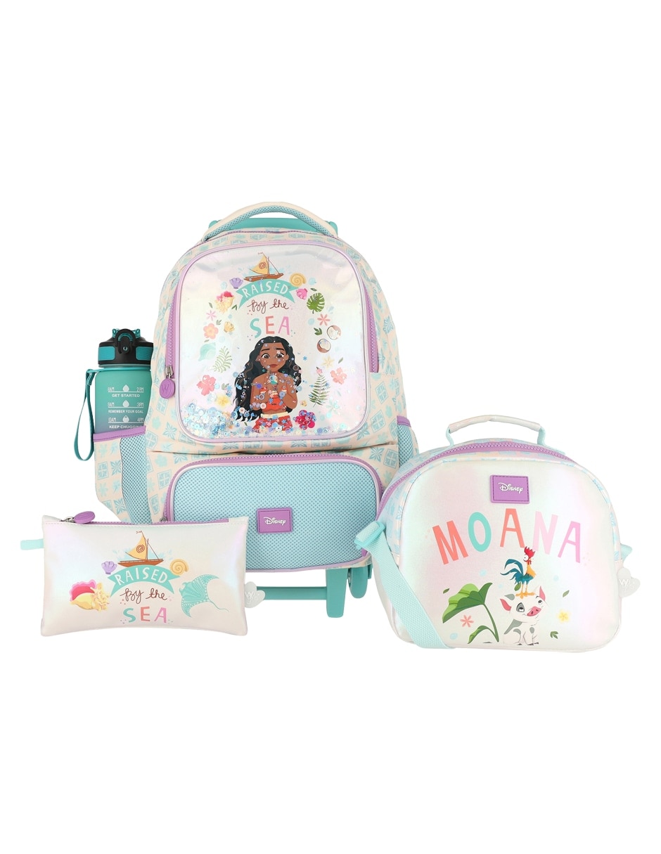 Set mochila escolar Moana Bader para niña