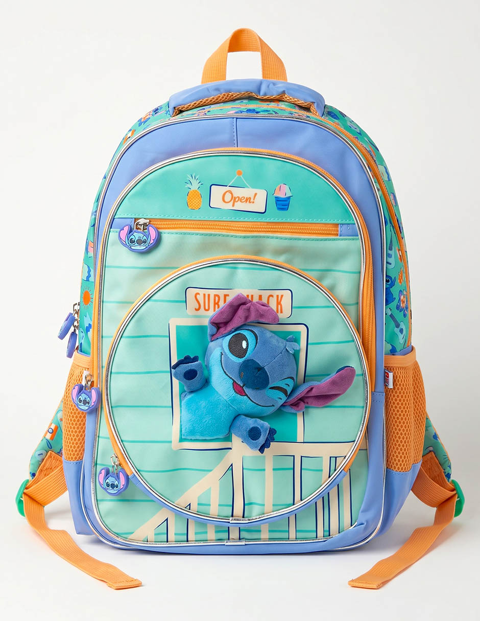 Mochila infantil stitch surf shac para niño 1